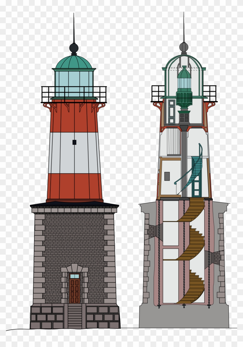 Open - Lighthouse Cross Section Clipart