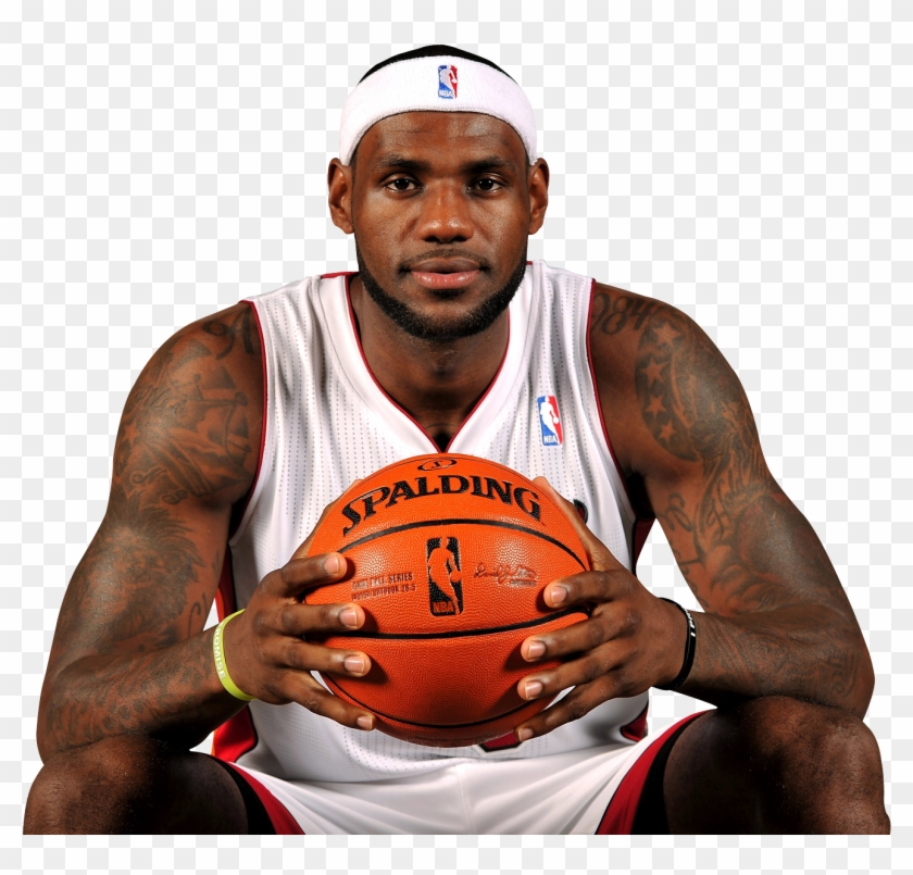 Lebron James With A Basketball Clipart