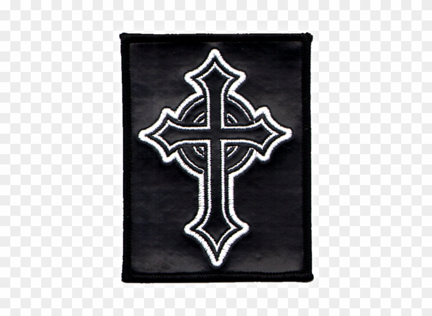 "celtic Cross" Patch - Gothic Cross Black Background Clipart