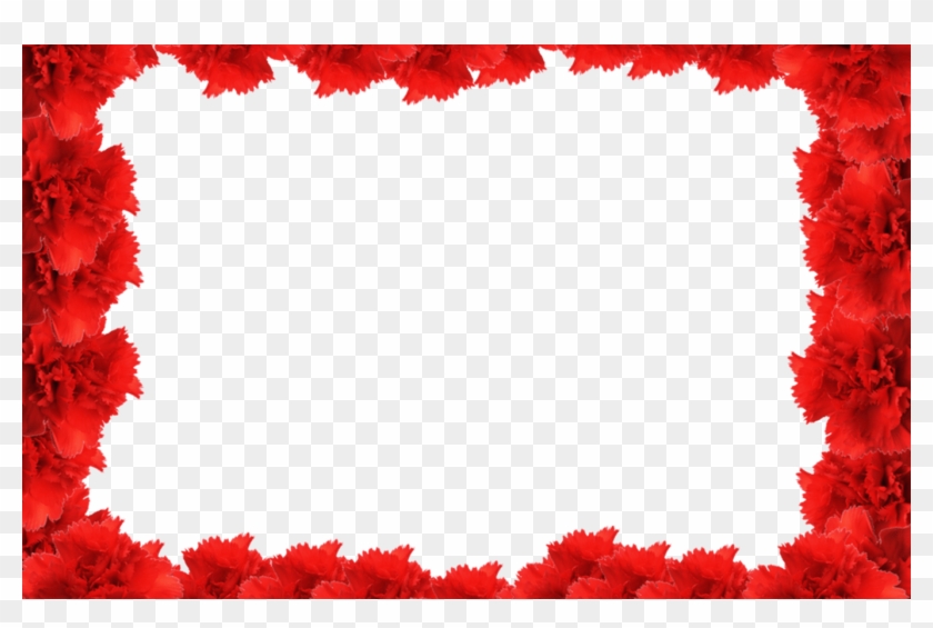 Red Flower Frame Png Photo Png Mart - Red Flower Frame Png Clipart