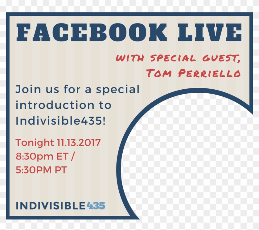 Indivisible Guide Tom Perriello Facebook Live 23559731 - Poster Clipart