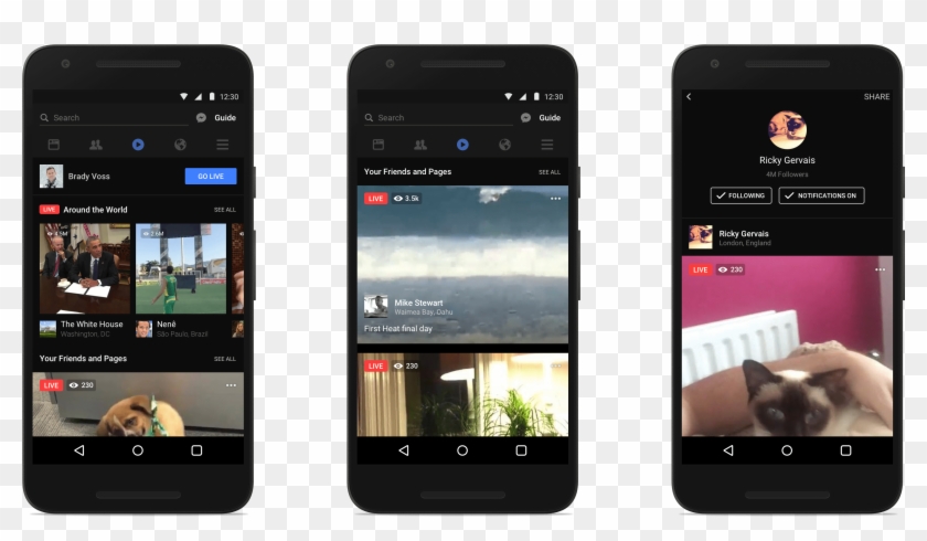 Facebook Live Update Brings Ability To Go Live In Groups, - Facebook Video Ad Demo Clipart