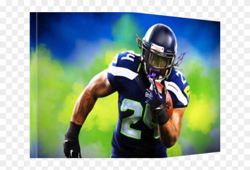 Seahawks Marshawn Lynch Beast Mode Poster Photo Painting - Sprint Football Clipart