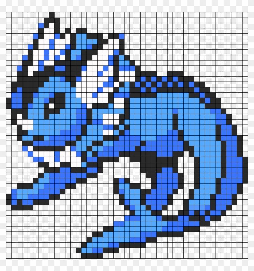 Vaporeon 134 Perler Bead Pattern / Bead Sprite - Minecraft Vaporeon Pixel Art Clipart