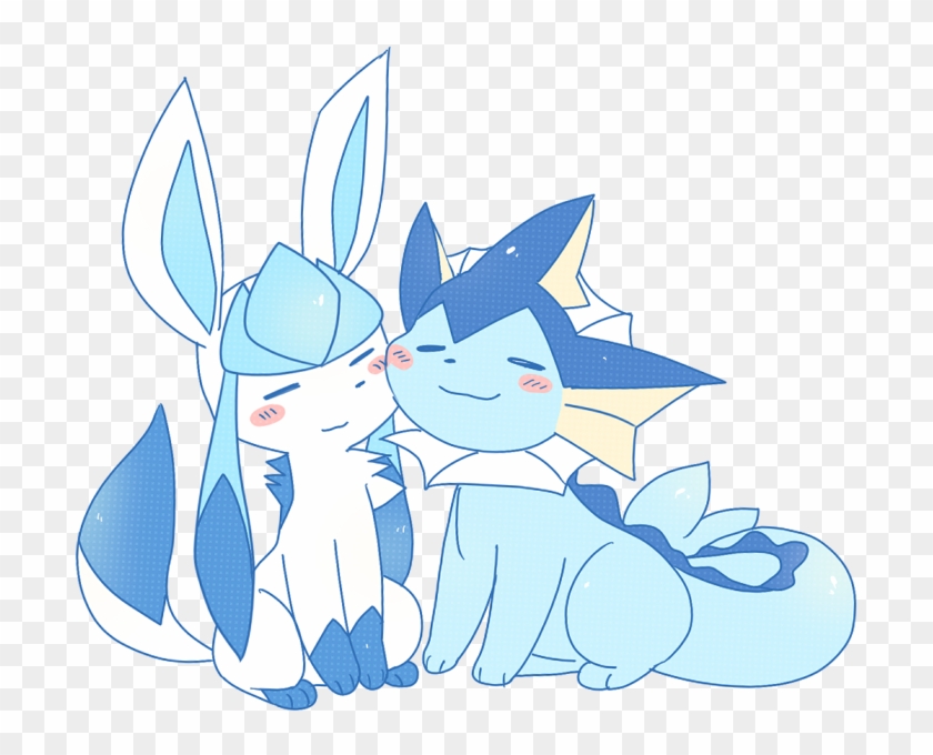 Vaporeon X Glaceon , Png Download - Cartoon Clipart