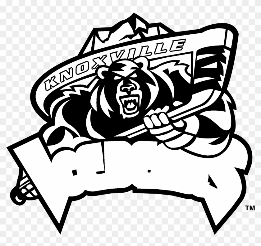 Knoxville Ice Bears Logo Black And White - Ice Bears Hockey Logo Clipart #701513