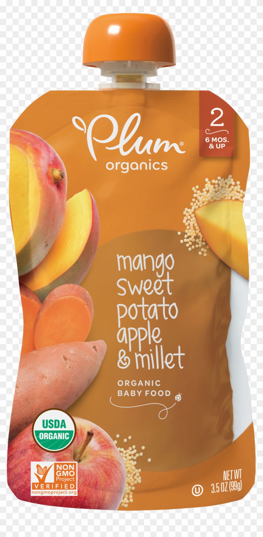 Mango, Sweet Potato, Apple & Millet - Baby Food Packaging Clipart