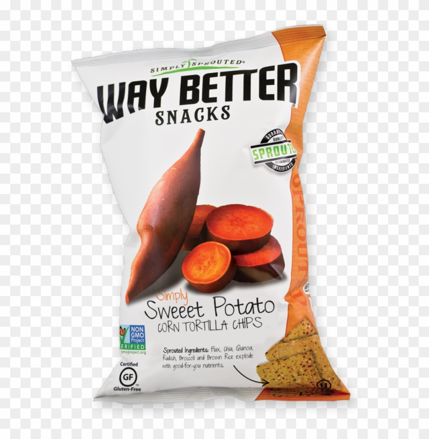 Sweet Potato Tortilla Chip - Healthy Snack Food Packaged Clipart
