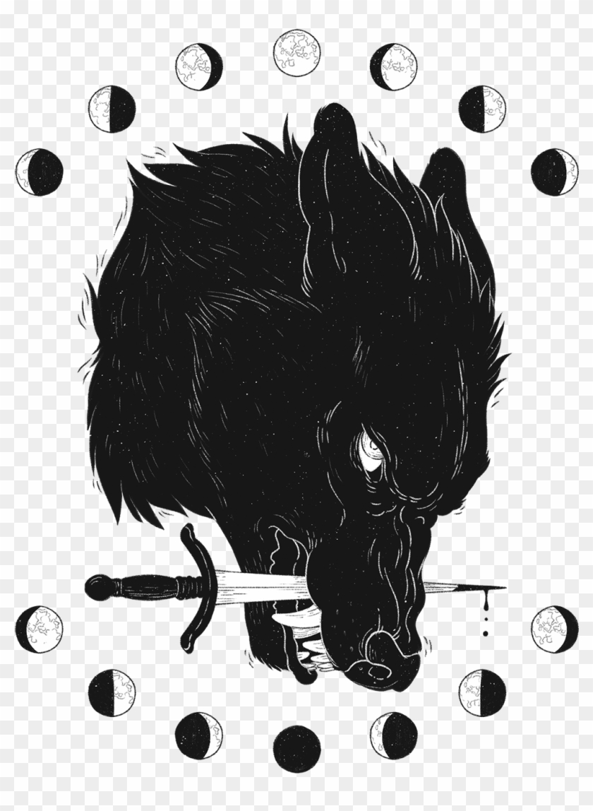 Gray Wolf Art Museum Drawing Black Depression - Transparent Black Wolf Art Clipart #702732