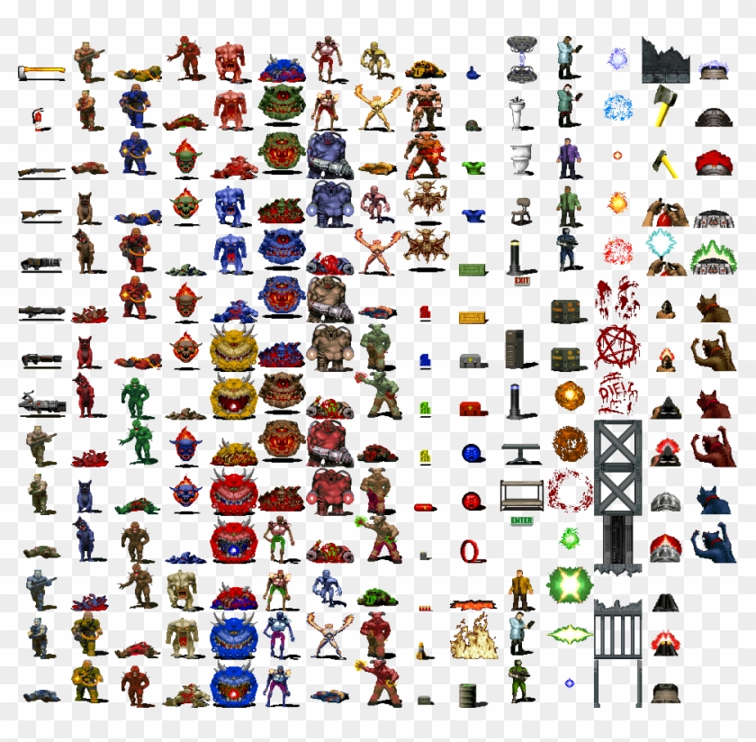 Doom Clipart Sprite - Doom Rocket Sprite - Png Download #703482