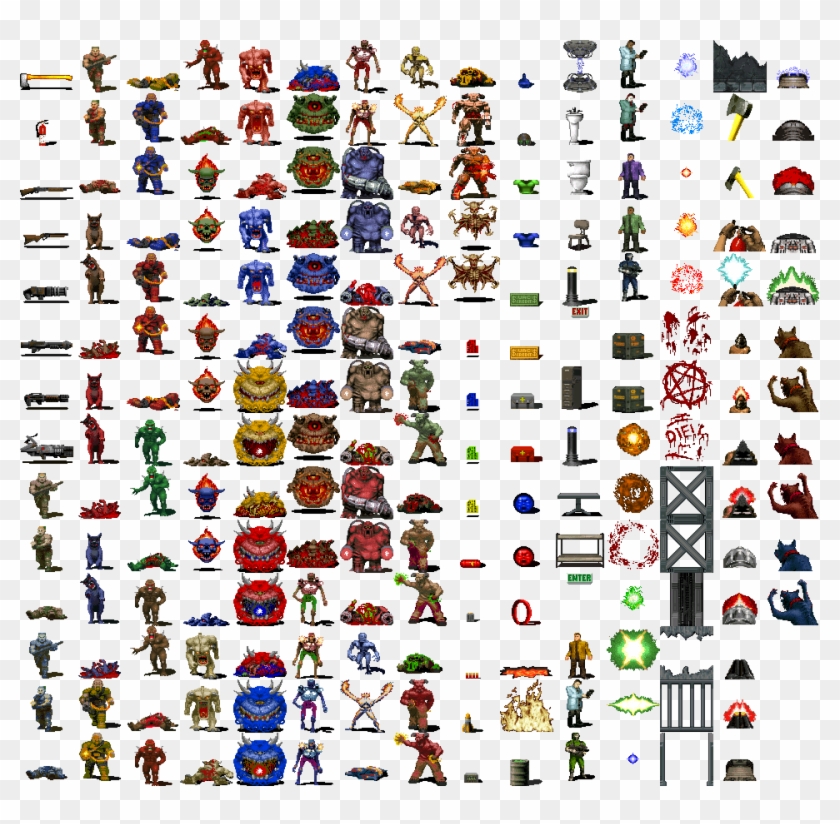 Doom Clipart Sprite - Doom Rocket Sprite - Png Download