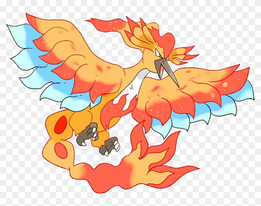 Shiny Mega Moltres - Pokemon Moltres Mega Evolution Clipart