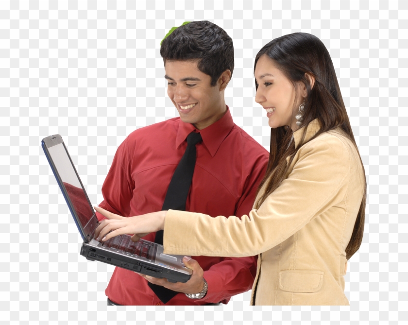 Optimizing Facebook Business Pages - Man Woman On Laptop Clipart #703739