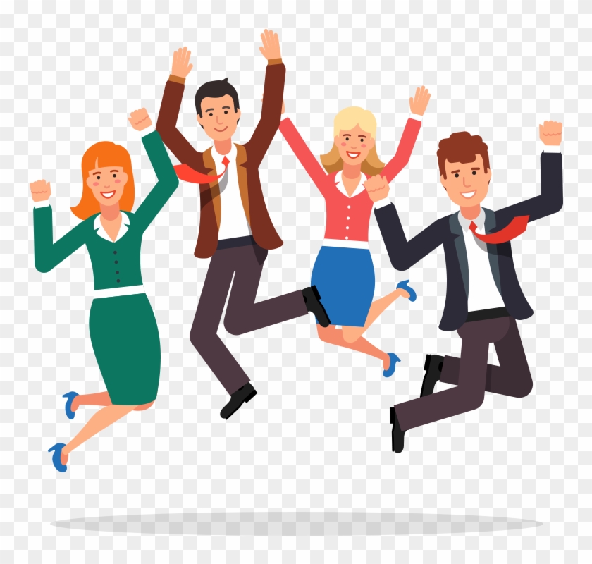Happy Business People Jumping , Png Download - Happy Business People Jumping Clipart #703918