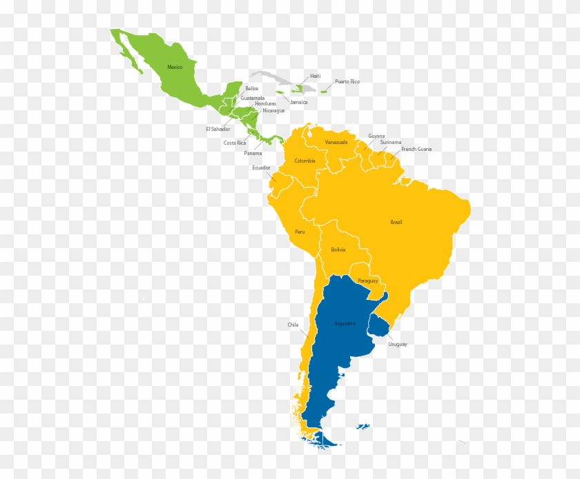 Central America / South America Teejet Offices , Png - South America Gdp Per Capita Map Clipart #704014