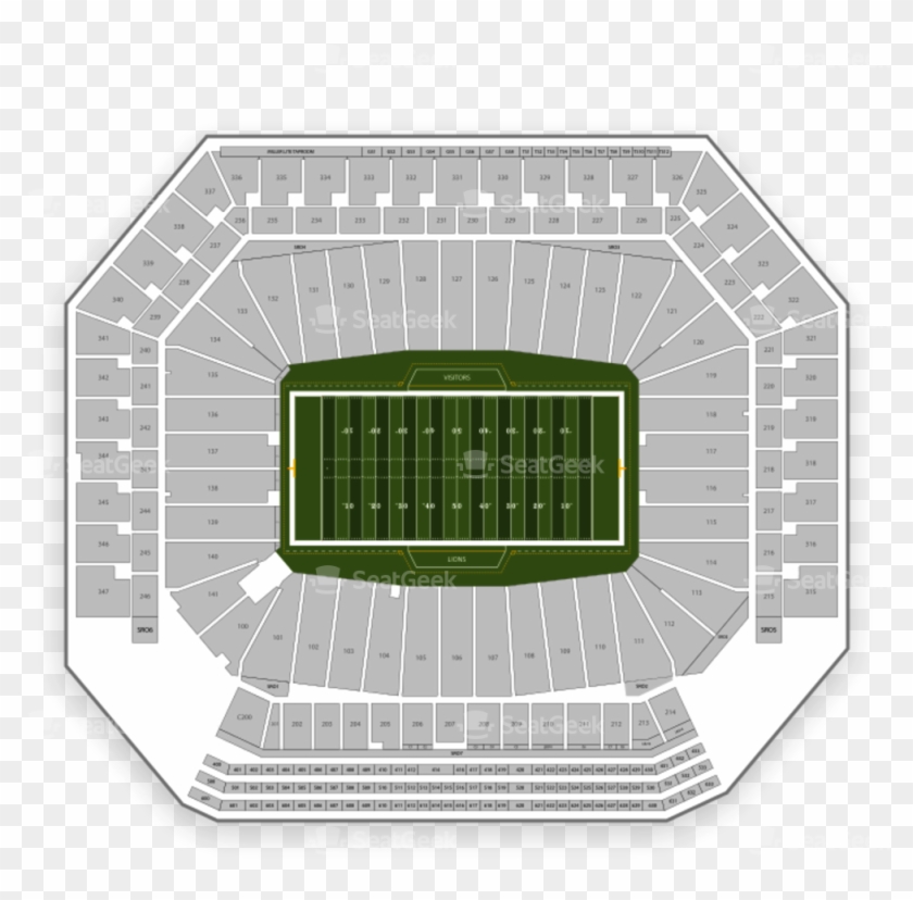 Ford Seating Chart Map Seatgeek Detroit Lions - Ford Field Clipart