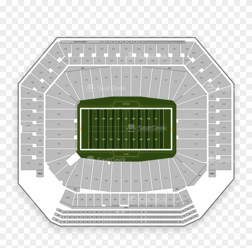 Ford Seating Chart Map Seatgeek Detroit Lions - Ford Field Clipart #704100