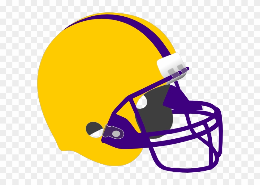 Download Free Printable Clipart And Coloring Pages - Purple And Gold Football Helmet - Png Download