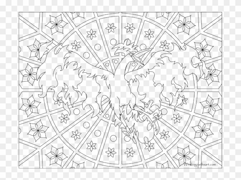 Adult Pokemon Coloring Page Moltres - Hard Pokemon Coloring Pages Clipart