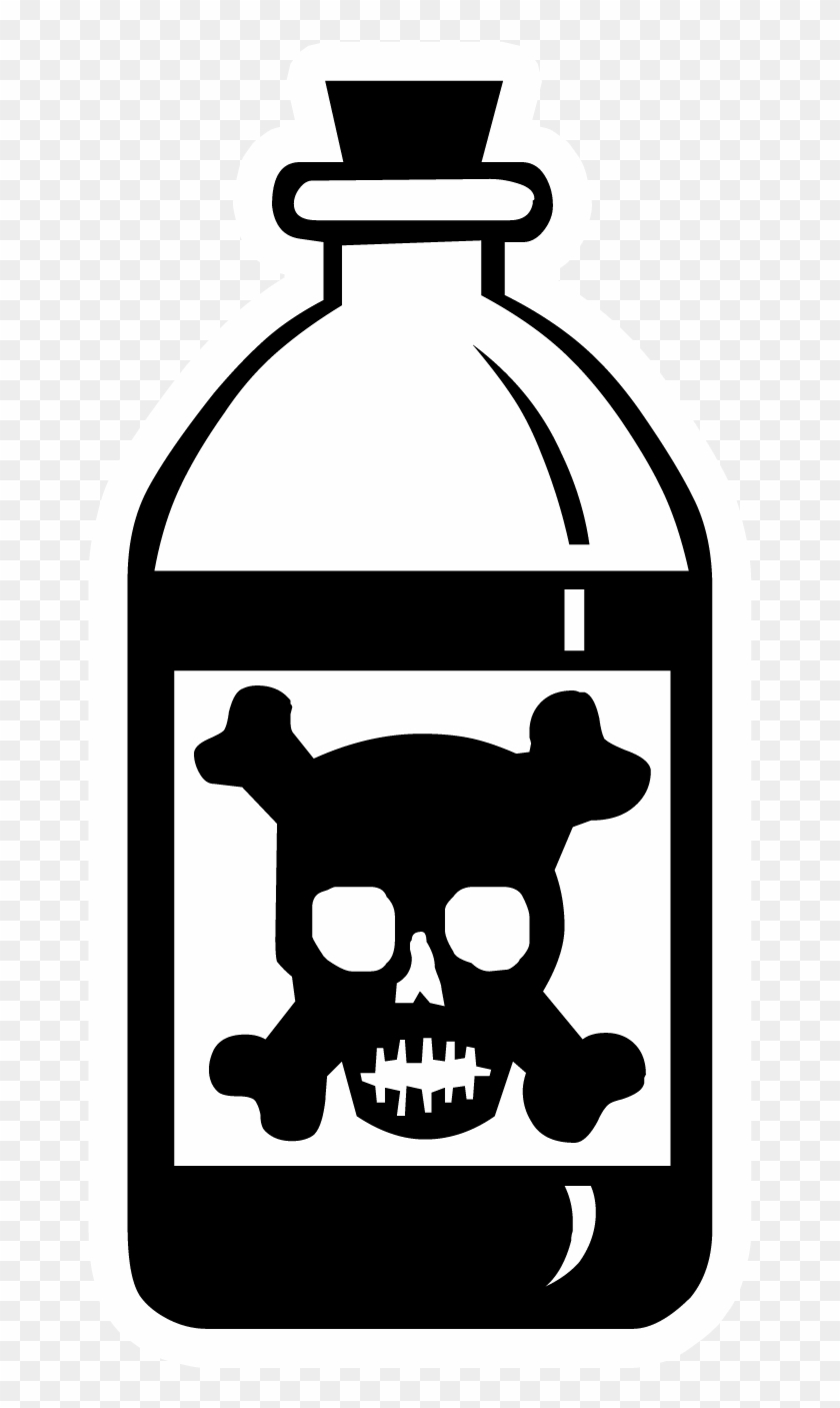 Poison Bottle Clip Art Black And White - Png Download