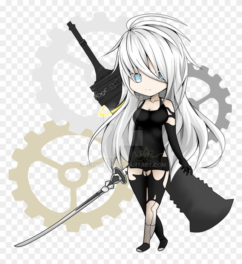 Chibi A2 - Nier Automata A2 Chibi Png Clipart #704539