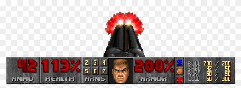 Copy Discord Cmd - Doom Hud Png Clipart #704592