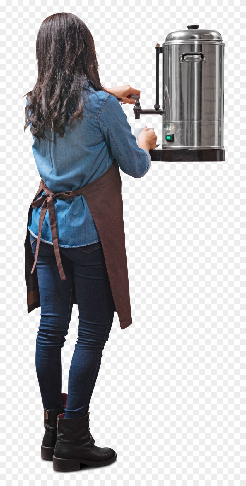 Coffee Businesswoman Waiter With Express - Waiter Cut Out Png Clipart