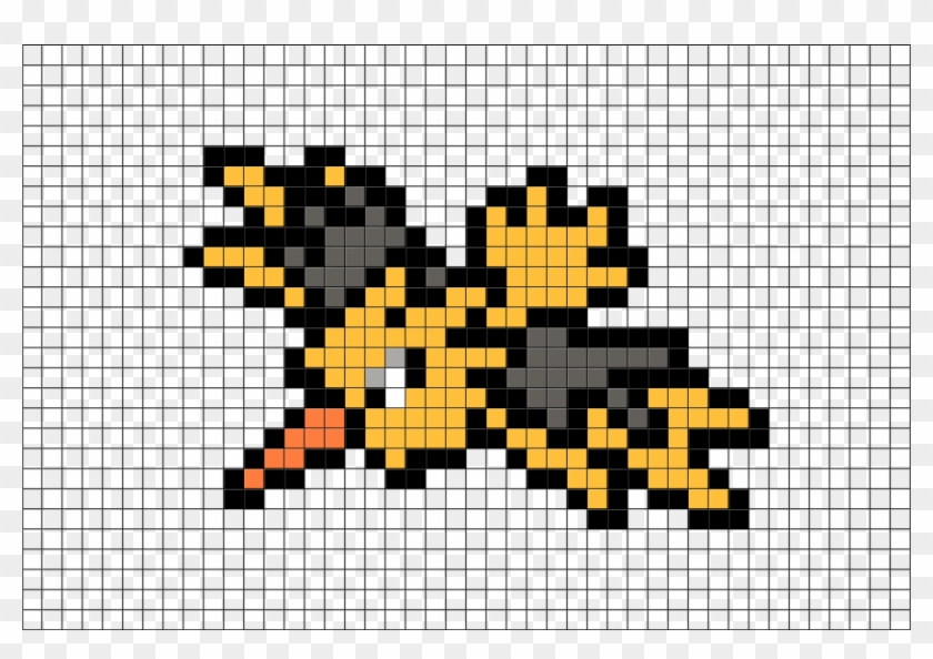 2 Download The Template - Zapdos Pixel Art Clipart