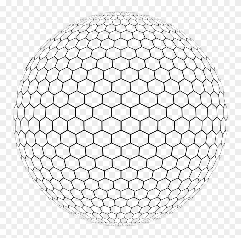 Hexagonal Tiling Sphere Hex Map Geometry - Hexagonal Sphere Clipart #704999