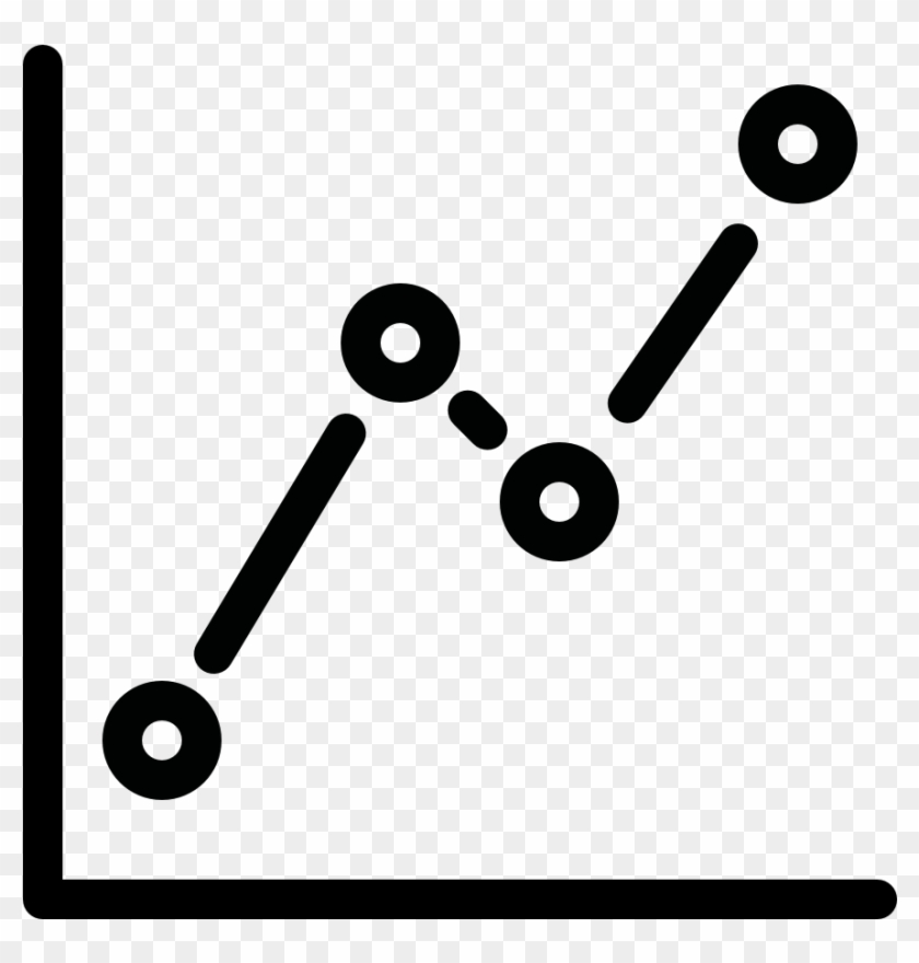 Chart Trend Dots Lines Zigzag Up - Trend Line Icon Clipart