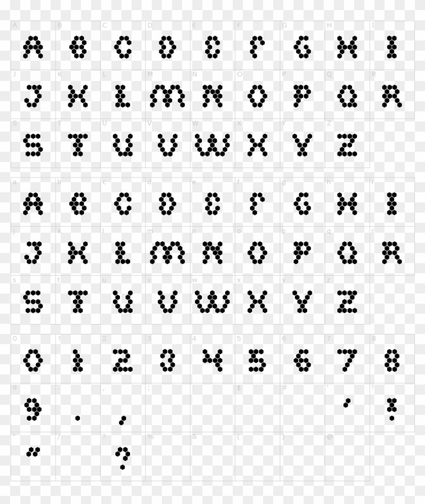 Hexagonal Font - Police Ecriture Street Art Clipart