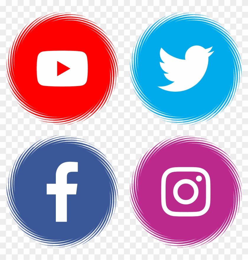 Download Youtube Facebook Twitter Instagram Svg Eps - Logotipo Facebook Instagram Whatsapp Clipart