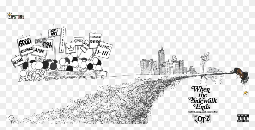 Cliff Notez When The Sidewalk Ends Clipart #706778