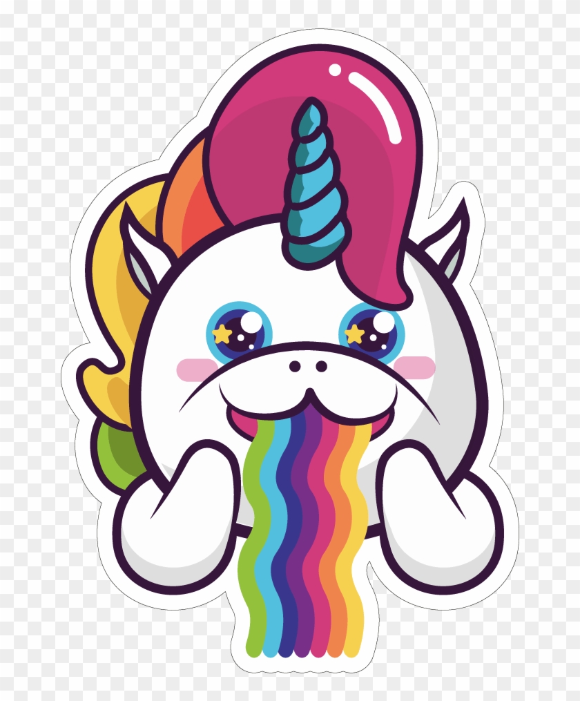 Unicrnio Unicorn Kawaii Fofo Cute - Sick Unicorn Clipart #706876