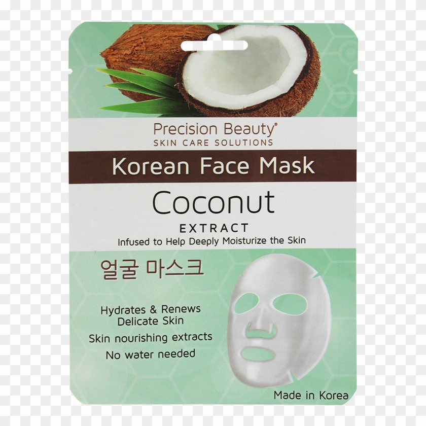 Precision Beauty 5 Pack Korean Facial Mask- Coconut - Korean Coconut Face Mask Clipart