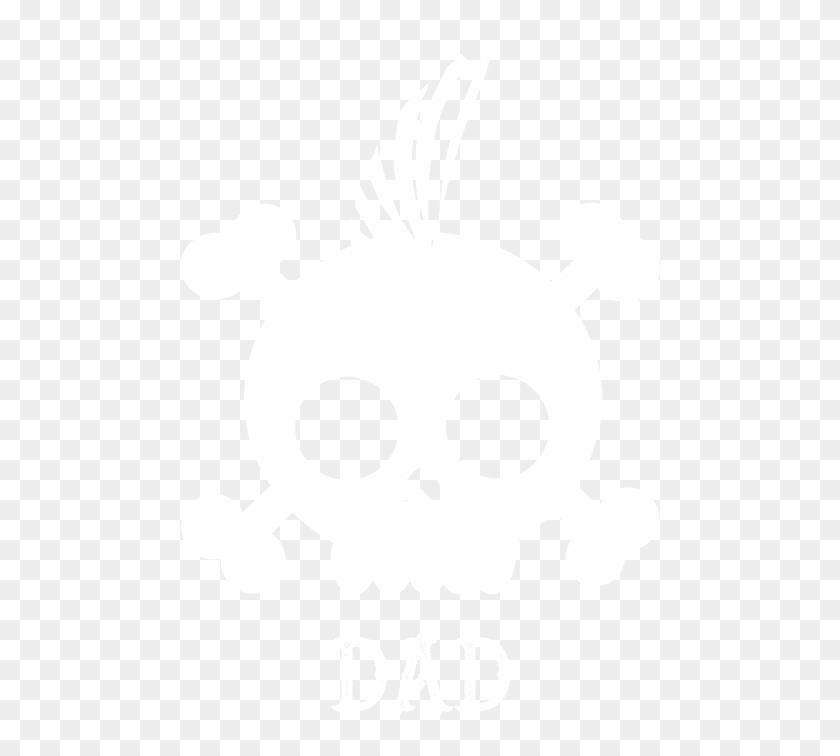 Dad White Skull Mohawk - Illustration Clipart #707053