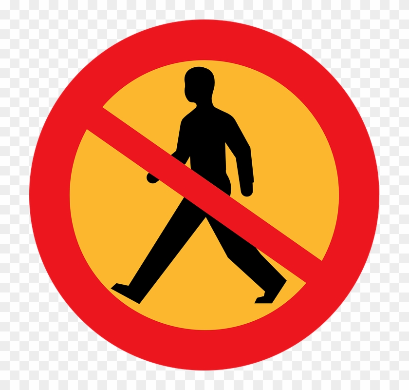 Sidewalk Clipart Transparent - No Entry Sign Vector - Png Download #707056