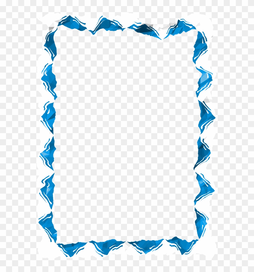 Frame Crumpled Blue And White Paper Clipart #707296