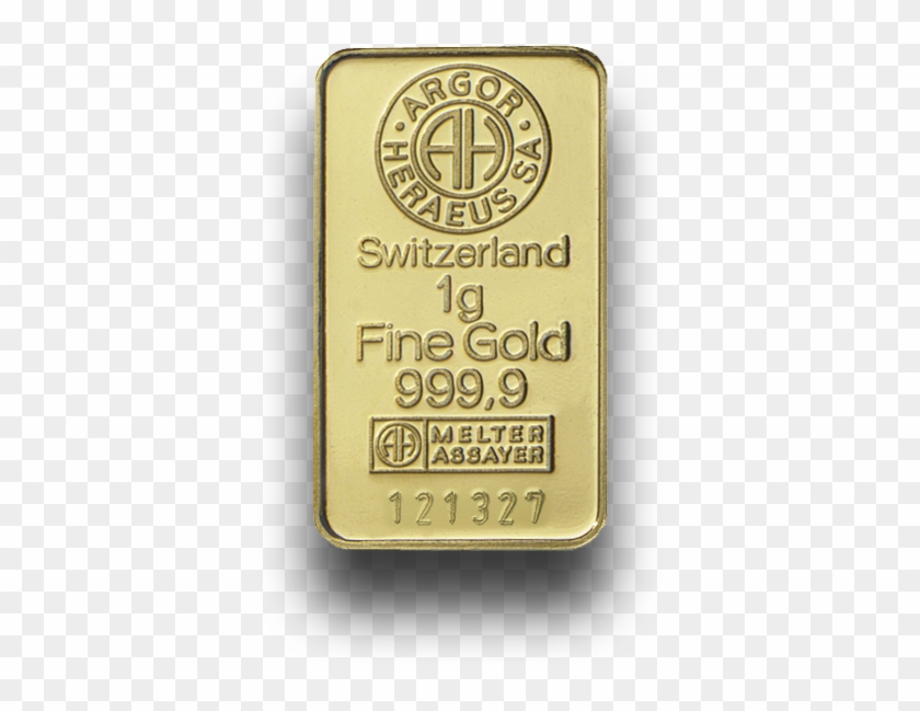 Argor Goldbar 1g - Argor Heraeus Gold Bars Png Clipart