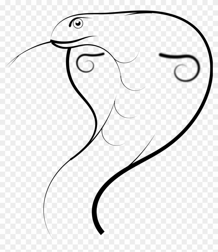 Clip Art Black And White Stock Clipart Cobra - Cobra Line Drawing - Png Download #707867