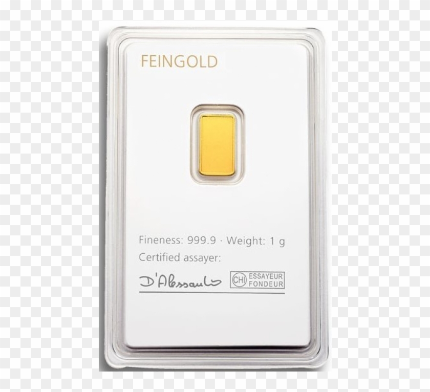 1g Gold Bar Degussa 15616 - Ipod Clipart