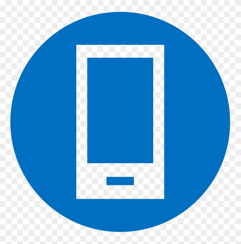 Mobile Icon Png Blue - Mobile Phone Icon Png Blue Clipart #709010