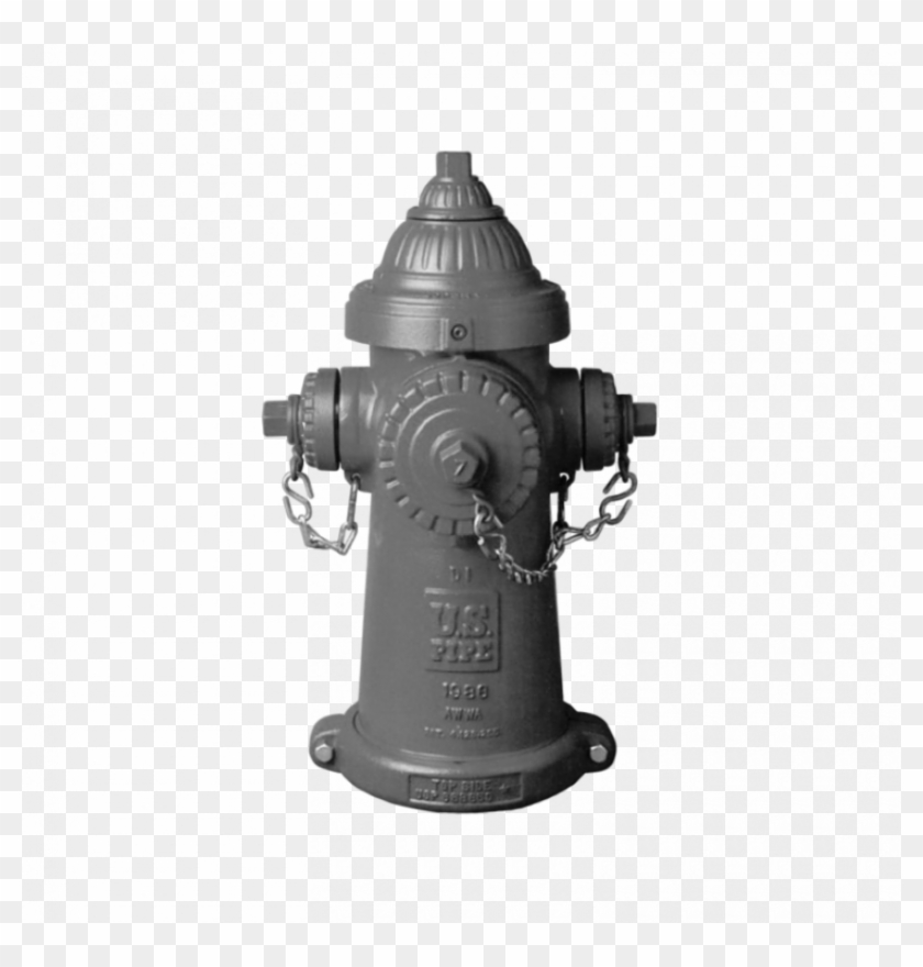 Fire Pipe Transparent Background Png - Fire Hydrant Gray Clipart