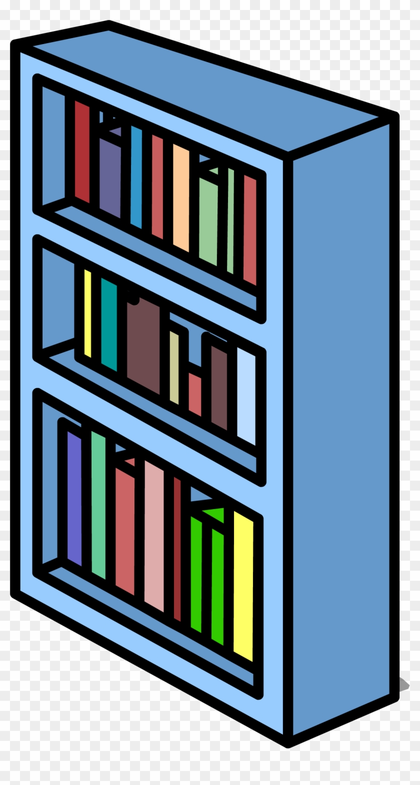 Blue Bookshelf Sprite 007 - Cabinet Black And White Clipart - Png Download #709358