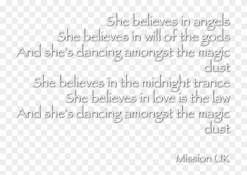 She Believes In Angels She Believes In Will Of The - Handwriting Clipart