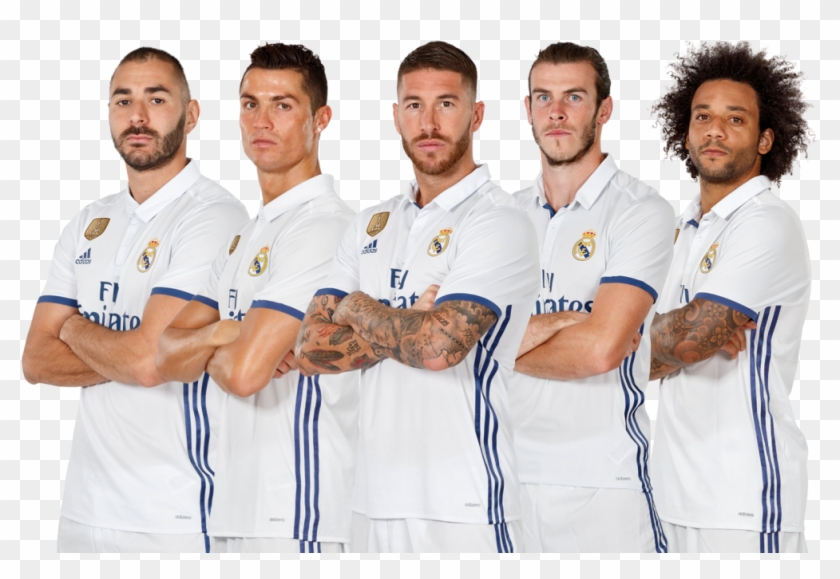 Las Estrellas Del Madrid Promocionan La Selfie - Real Madrid Jugadores Png Clipart