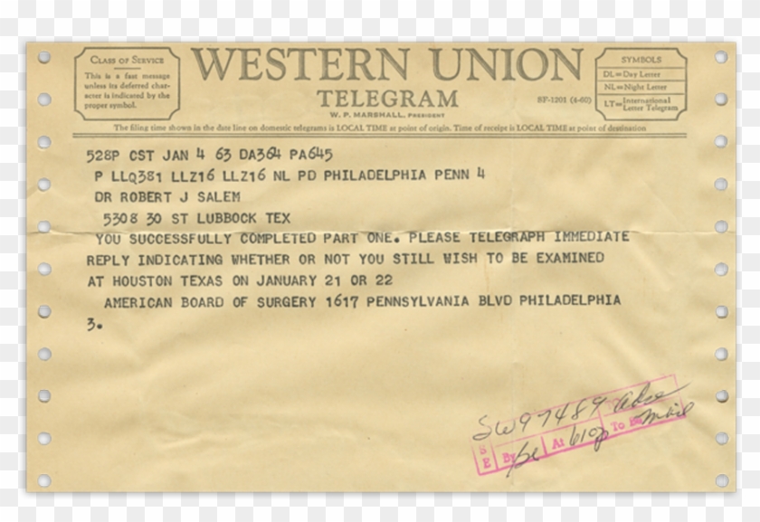 00017 1963 Jan4 Telegram From Debakey - Old Telegram Images Funny Clipart