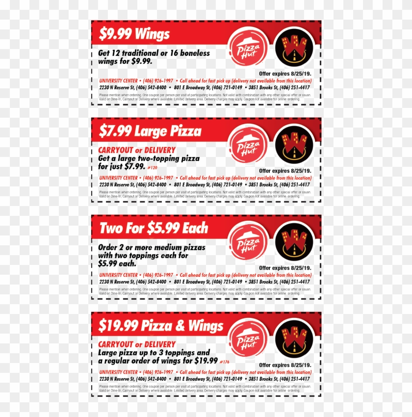 Pizza Hut Coupons - Flyer Clipart #710613