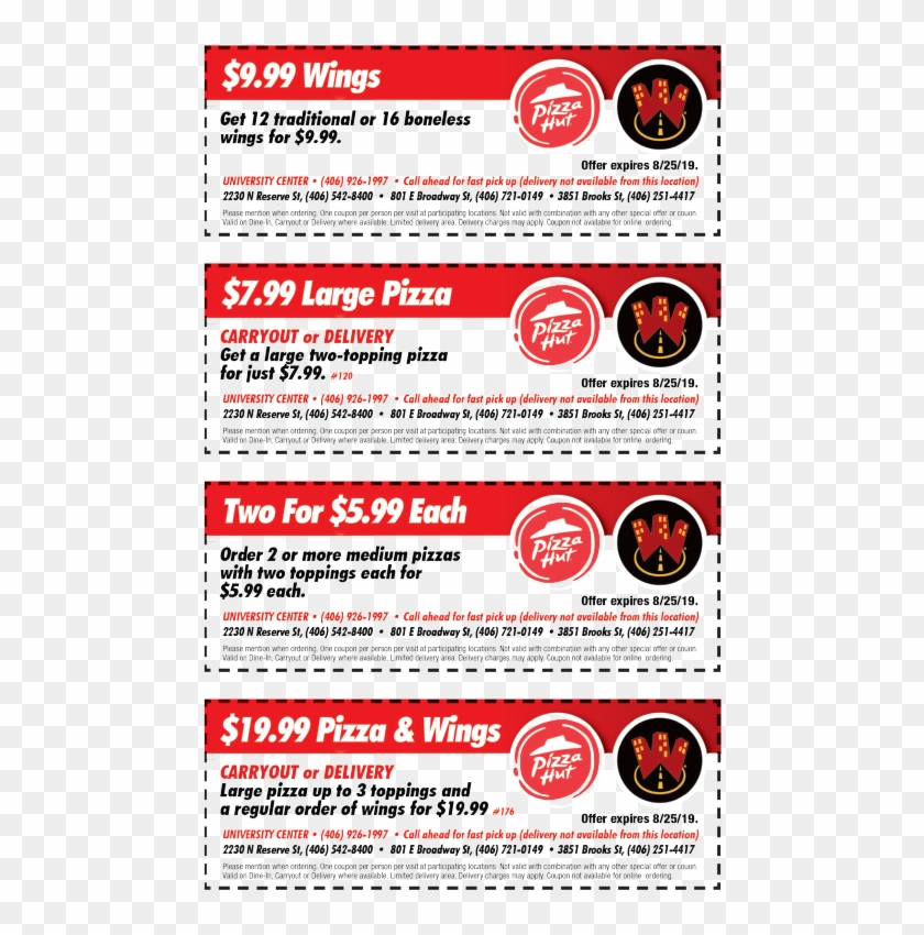 Pizza Hut Coupons - Flyer Clipart