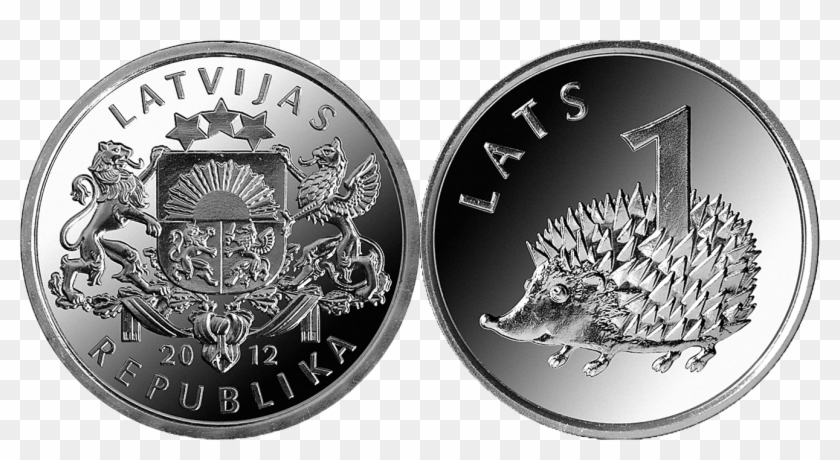 1 Lats Hedgehog - Latvia 1 Lats Clipart #711212